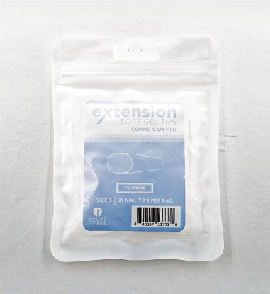 Picture of REVEL SOFT GEL TIP REFILL LONG COFFIN #5 50PCS