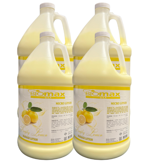 Picture of BIOMAX SIMPLY LEMON MASSAGE LOTION CASE OF 4 - 1 GALLONS