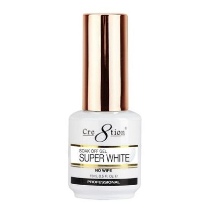 Picture of CRE8TION SOAK OFF GEL NO WIPE SUPER WHITE