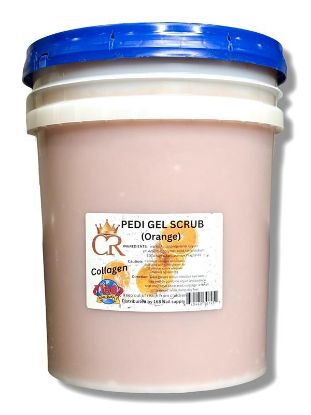 Picture of CROWN COLLAGEN PEDI GEL SCRUB 5 GAL - ORANGE