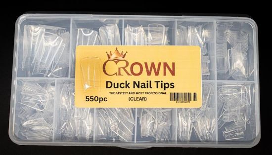 Picture of CROWN DUCK NAIL TIPS 550PCS - CLEAR JP-050