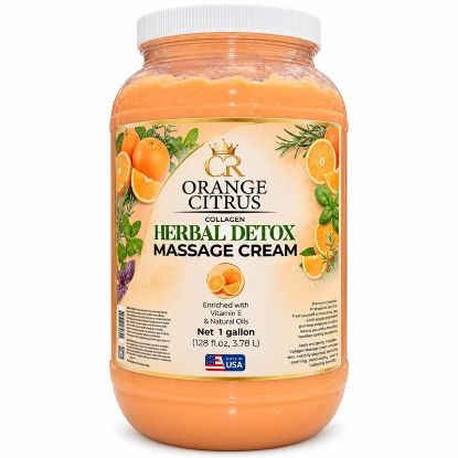 Picture of CROWN HERBAL COLLAGEN MASSAGE CREAM 1 GALLON ORANGE CITRUS