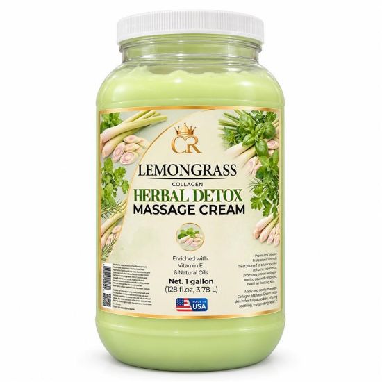 Picture of CROWN HERBAL COLLAGEN MASSAGE CREAM 1 GALLON LEMONGRASS