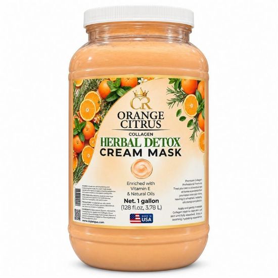 Picture of CROWN HERBAL COLLAGEN CREAM MASK 1 GALLON ORANGE CITRUS