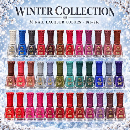 Picture of CROWN FULL COLLECTION HEMA & TPO FREE LACQUER SET 36 COLORS - WINTER