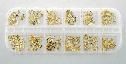 Picture of FASHION NAIL ART GOLD CHARMS 12PC STYLE 2