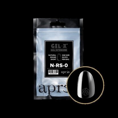 Picture of APRES GEL-XÂ® NATURAL ROUND SHORT TIP REFILL BAG-0 50PCS