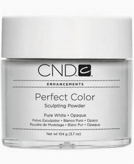 Picture of CND PERFECT COLOR SCULPTING POWDER PURE WHITE - OPAQUE 3.7 OZ