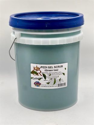 Picture of CROWN COLLAGEN PEDI GEL SCRUB 5 GAL - GREEN TEA