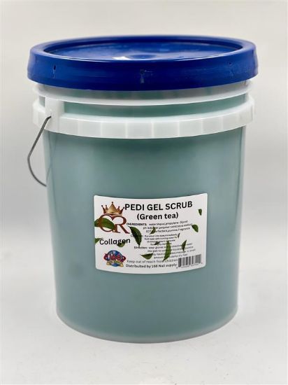 Picture of CROWN COLLAGEN PEDI GEL SCRUB 5 GAL - GREEN TEA