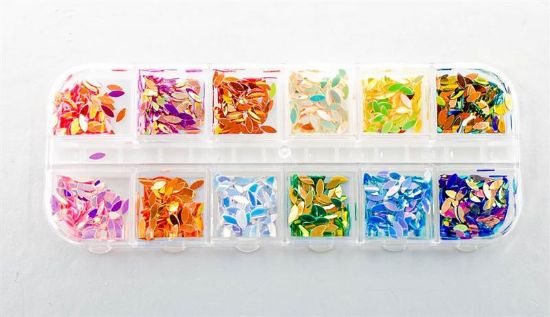 Picture of ALMOND SHAPE GLITTER 12PCS
