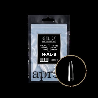 Picture of APRES GEL-XÂ® NATURAL ALMOND LONG TIP REFILL BAG-8 50 PCS