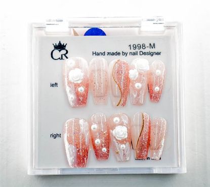 Picture of CROWN HAND PAINTED PRESS-ON NAILS - STYLE 1998