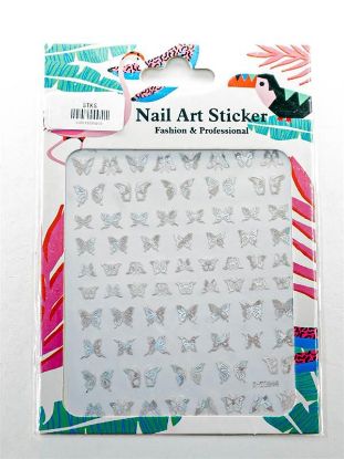 Picture of SILVER BUTTERFLY STICKER - Z-D3844