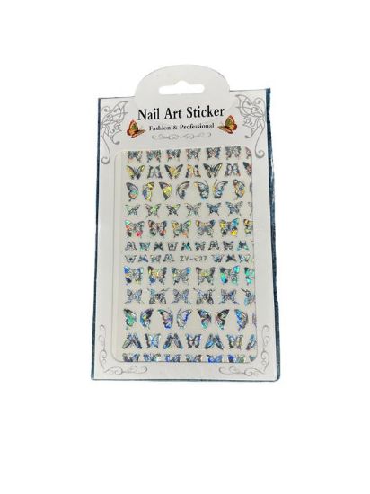 Picture of SILVER BUTTERFLY STICKER ZY-037