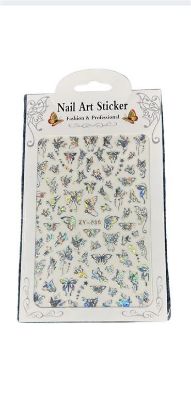 Picture of SILVER BUTTERFLY STICKER ZY-038