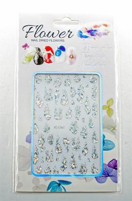 Picture of FLOWER BRAND STICKER - SILVER XF3286