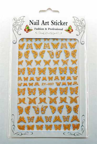 Picture of GOLD BUTTERFLY STICKER ZY-037