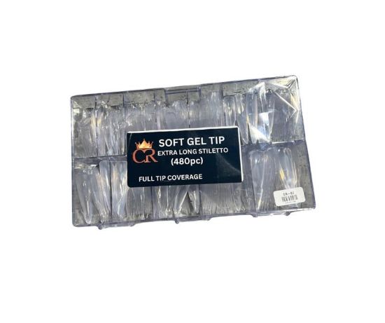 Picture of CROWN  SOFT GEL TIPS STILETTO CR-87