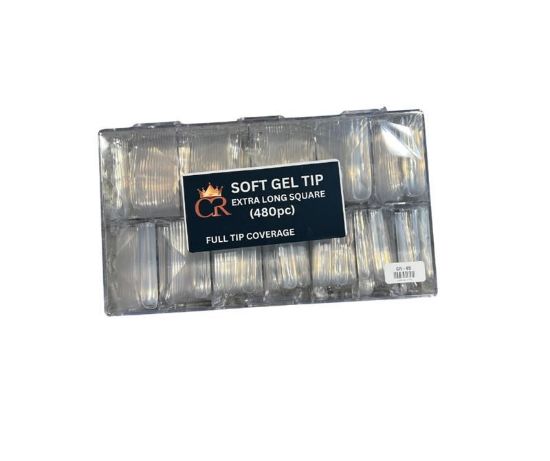 Picture of CROWN  SOFT GEL TIPS SQUARE CR-85