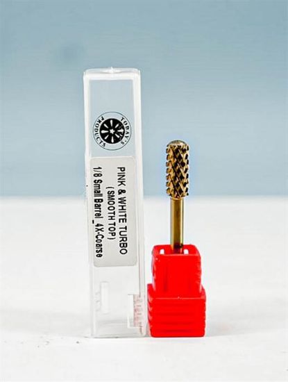 Picture of TODAY'S PRODUCTS PINK & WHITE TURBO SMOOTH TOP 1/8 SMALL BARREL 4X-COARSE