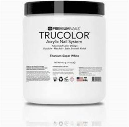 Picture of PREMIUMNAILS TRUCOLOR TITANIUM SUPER WHITE ACRYLIC POWDER 16OZ