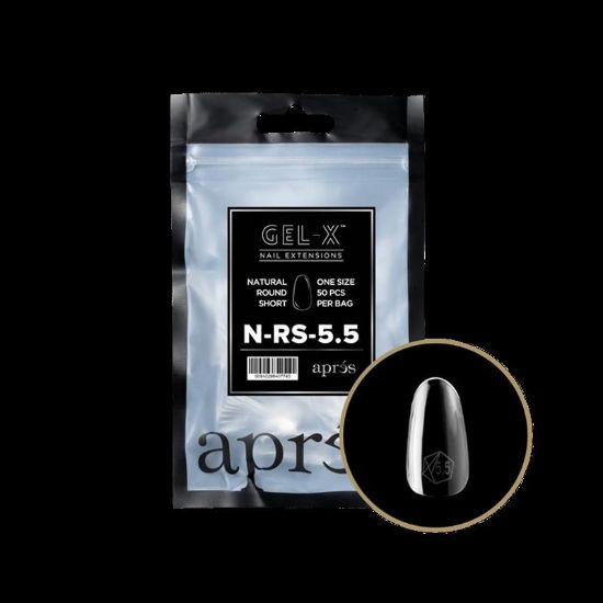 Picture of APRES GEL-XÂ® NATURAL ROUND SHORT TIP REFILL BAG-5.5 50 PCS