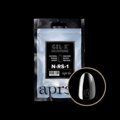 Picture of APRES GEL-XÂ® NATURAL ROUND SHORT TIP REFILL BAG-1 50 PCS