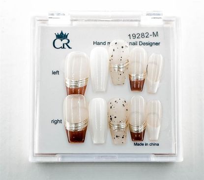 Picture of CROWN HAND PAINTED PRESS-ON NAILS - STYLE 19282