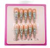 Picture of CROWN HAND PAINTED PRESS-ON NAILS EXTRA LONG - STYLE 3