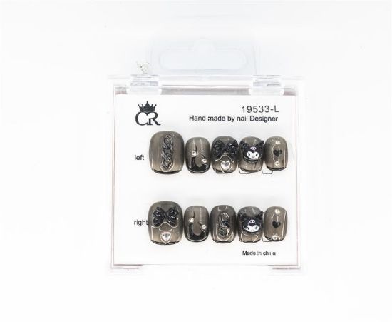 Picture of CROWN HAND PAINTED PRESS-ON NAILS - STYLE 19533