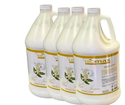 Picture of BIOMAX WHITE JASMINE MASSAGE LOTION CASE OF 4 - 1 GALLONS