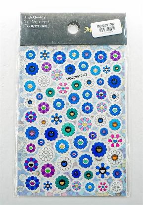 Picture of MEIGUIMEI BLUE SMILEY FLOWER STICKER