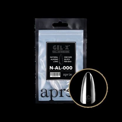 Picture of APRES GEL-XÂ® NATURAL ALMOND LONG TIP REFILL BAG-000 50 PCS