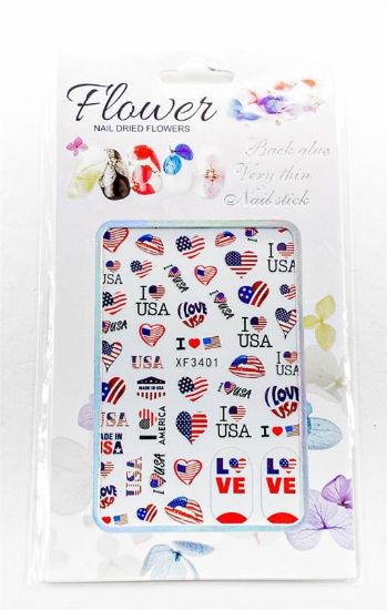 Picture of FLOWER USA HEART STICKER