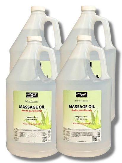 Picture of PRO NAIL UNSCENTED CLEAR MASSAGE OIL CASE OF 4 GALLONS