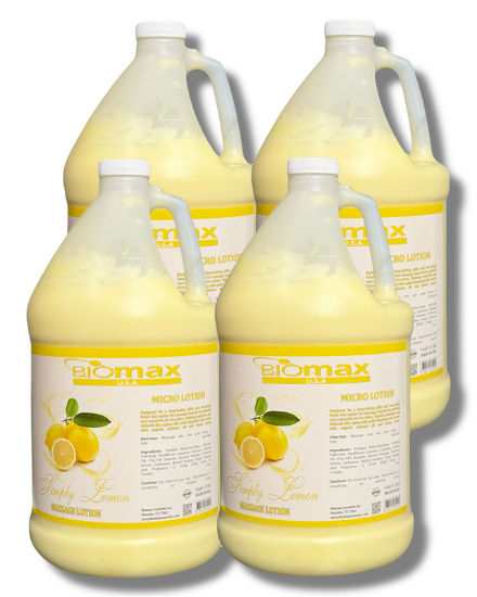 Picture of BIOMAX SIMPLY LEMON MASSAGE LOTION CASE OF 4 - 1 GALLONS