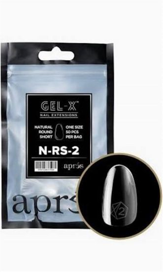 Picture of APRES GEL-XÂ® NATURAL ROUND SHORT TIP REFILL BAG-2 50 PCS