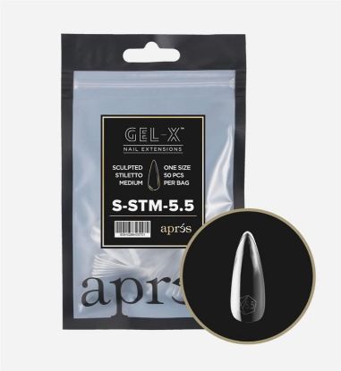 Picture of APRES GEL-X SCULPTED STILETTO MEDIUM REFILL-5.5 (50PCS)