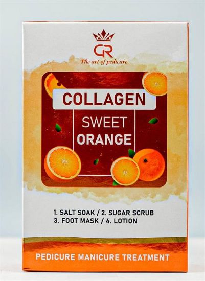 Picture of CROWN COLLAGEN PEDICURE 4 STEP CASE OF 50 - SWEET ORANGE