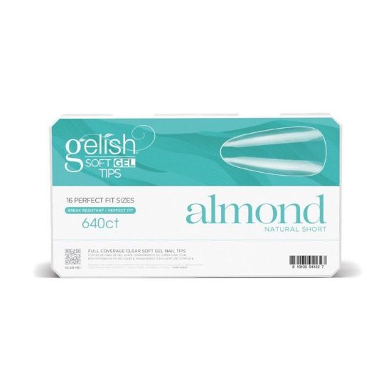 Picture of GELISH SOFT GEL TIPS - SHORT ALMOND 640 CT
