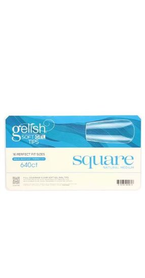 Picture of GELISH SOFT GEL TIPS - MEDIUM SQUARE 640 CT