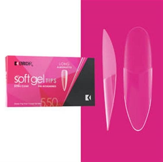 Picture of KUPA GELFINITY ENRICHRX SOFT GEL TIPS ALMONDLETTO LONG - 550 COUNT