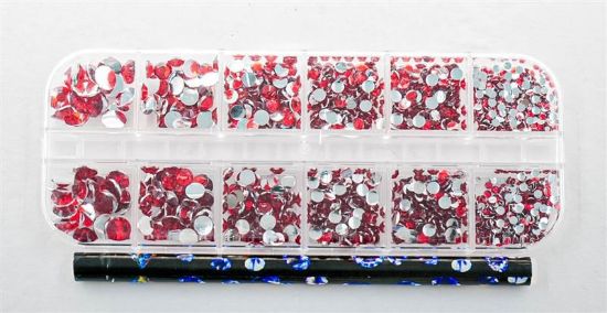 Picture of RED RHINESTONES WITH PICKER 12PC