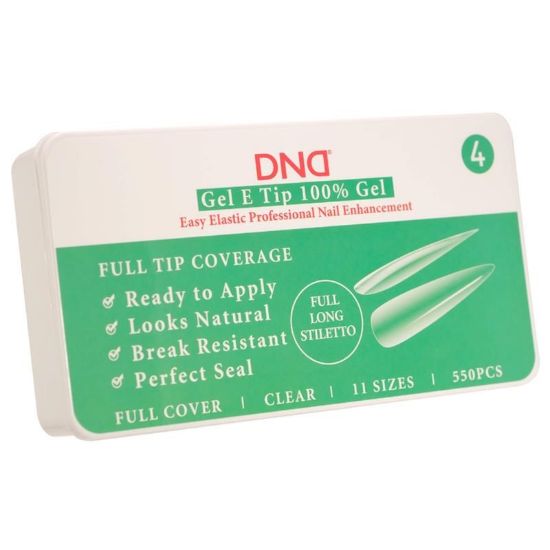 Picture of DND SOFT GEL TIPS FULL COVERAGE LONG STILETTO