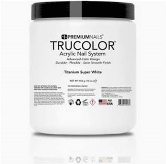 Picture of PREMIUMNAILS TRUCOLOR TITANIUM SUPER WHITE ACRYLIC POWDER 16OZ