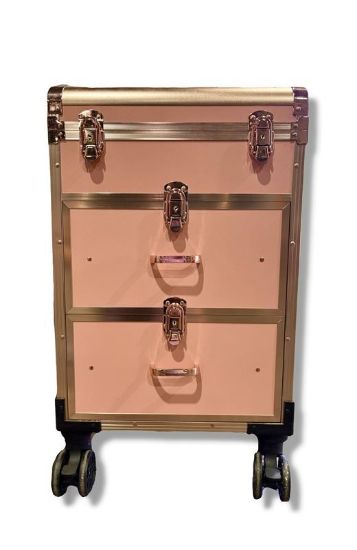 Picture of LARGE NAIL CASE ROSE GOLD WITH DRAWERS
