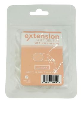 Picture of REVEL SOFT GEL TIP REFILL MEDIUM STILETTO #7 50PCS