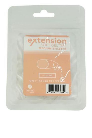 Picture of REVEL SOFT GEL TIP REFILL MEDIUM STILETTO #7 50PCS