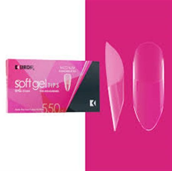 Picture of KUPA GELFINITY ENRICHRX SOFT GEL TIPS ALMONDLETTO MEDIUM - 550 COUNT